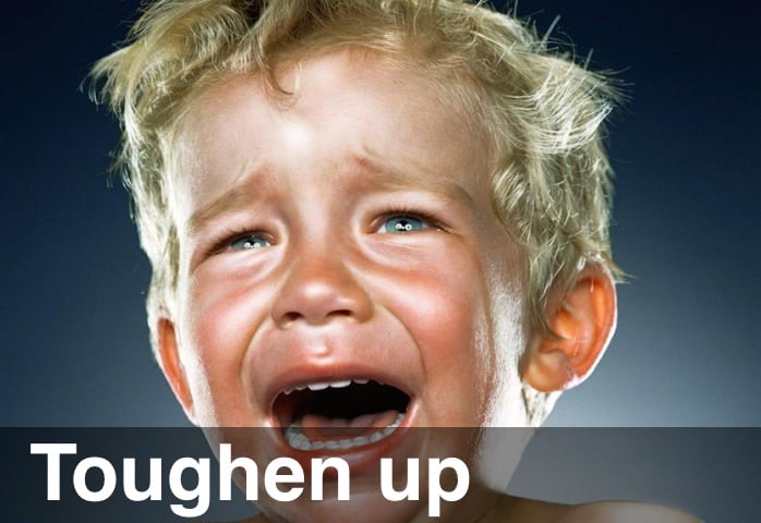 image of kid crying and toughen up