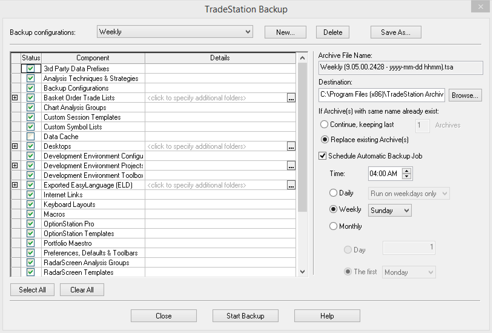 auto backup settings in tradestation 1