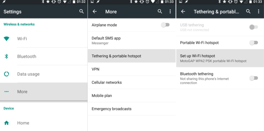 mobile hotspot settings android 1