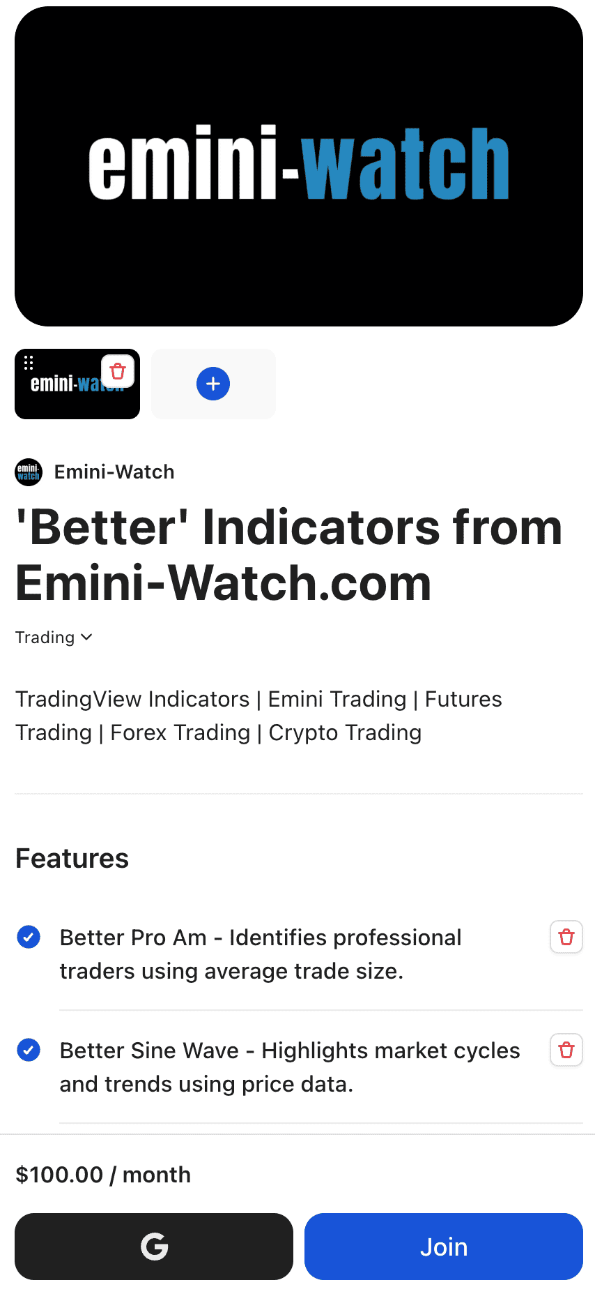 Subscribe to the 'Better' Indicators on TradingView via Whop.com